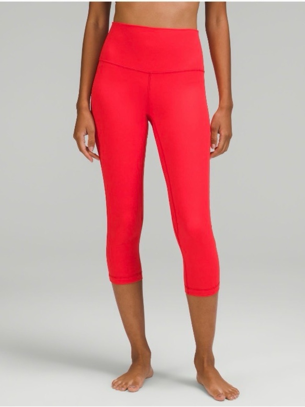 WORN ONCE! lululemon athletica align crop 21 inch | love red